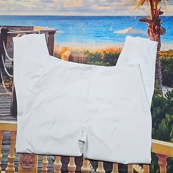 Lysse White Zippered Ankle Pants Size Medium - Picture 5 of 6